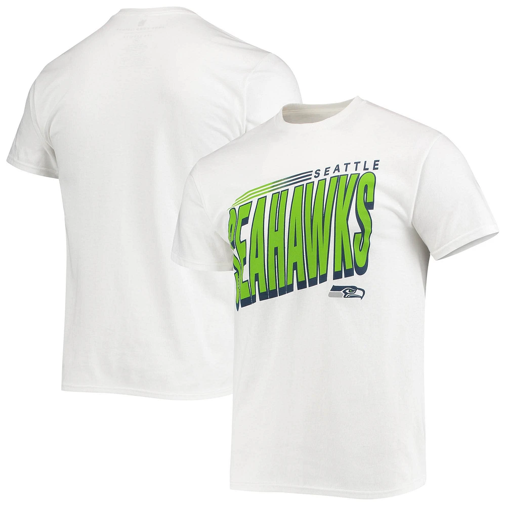 Men's Junk Food White Seattle Seahawks Hail Mary T-Shirt