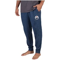 Men's Concepts Sport Navy Edmonton Oilers Mainstream Cuffed Terry Pants