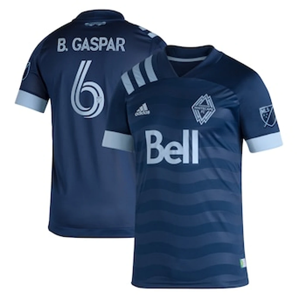 Men's adidas Bruno Gaspar Navy Vancouver Whitecaps FC 2021 Secondary - Authentic Player Jersey