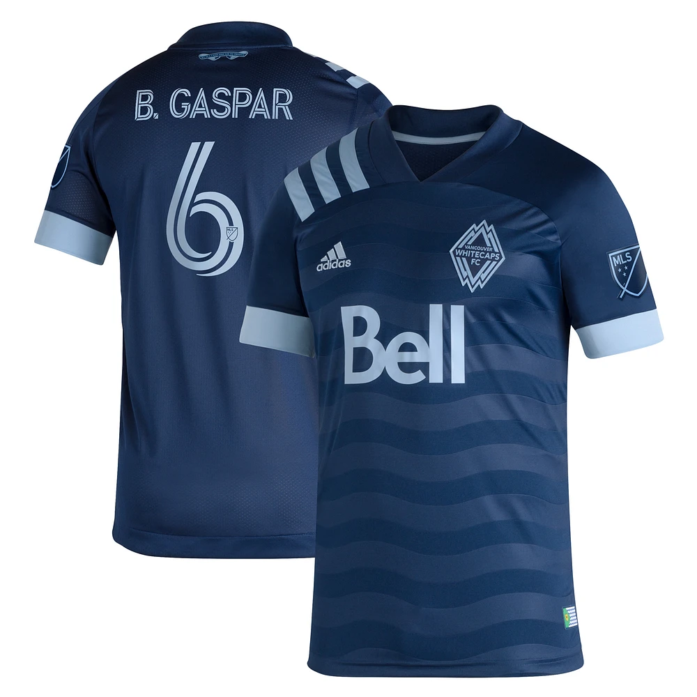 Men's adidas Bruno Gaspar Navy Vancouver Whitecaps FC 2021 Secondary - Authentic Player Jersey