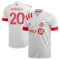 Men's adidas Ayo Akinola Gray Toronto FC 2020 Secondary - Replica Jersey