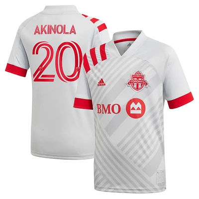 Youth adidas Ayo Akinola Gray Toronto FC 2020 Secondary - Replica Jersey