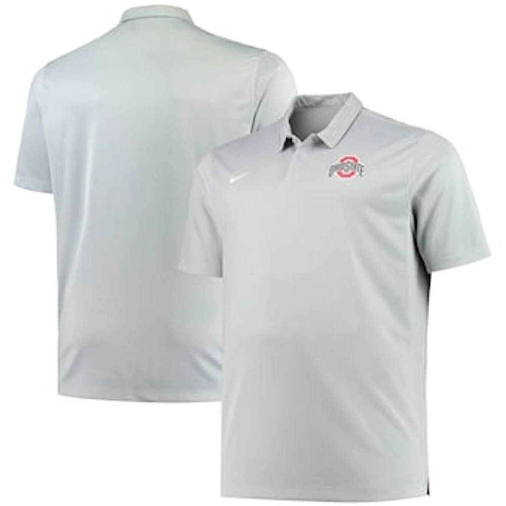 Men's Nike Heathered Gray Ohio State Buckeyes Big & Tall Performance Polo