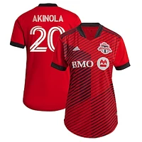 Women's adidas Ayo Akinola Red Toronto FC 2021 A41 - Replica Player Jersey