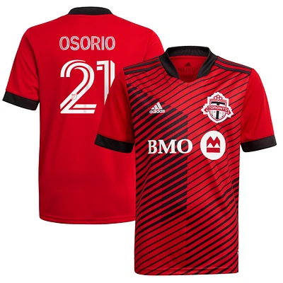 Youth adidas Jonathan Osorio Red Toronto FC 2021 A41 - Replica Player Jersey