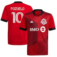 Youth adidas Alejandro Pozuelo Red Toronto FC 2021 A41 - Replica Player Jersey