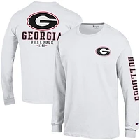 Men's Champion Georgia Bulldogs Team Stack Long Sleeve T-Shirt