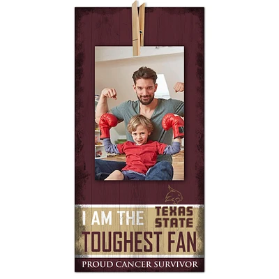 Texas State Bobcats 6'' x 12'' Cancer Survivor Toughest Fan Clip Frame