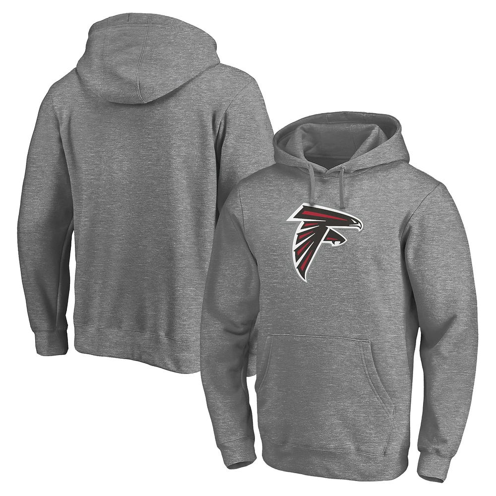 Men's Fanatics Heathered Gray Atlanta Falcons Big & Tall Primary Logo Pullover Hoodie