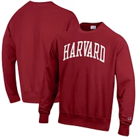 Men's Champion Crimson Harvard Arch Reverse Weave Pullover Sweatshirt