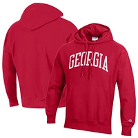 Men's Champion Georgia Bulldogs Team Arch Reverse Weave Pullover Hoodie