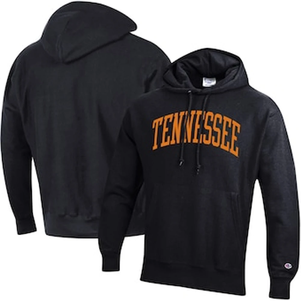 Men's Champion Black Tennessee Volunteers Team Arch Reverse Weave Pullover Hoodie