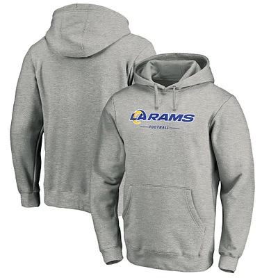 Men's Fanatics Heathered Gray Los Angeles Rams Big & Tall Team Lockup Pullover Hoodie