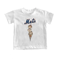 Infant Tiny Turnip White New York Mets Triple Scoop T-Shirt