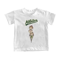 Infant Tiny Turnip White Athletics Triple Scoop T-Shirt