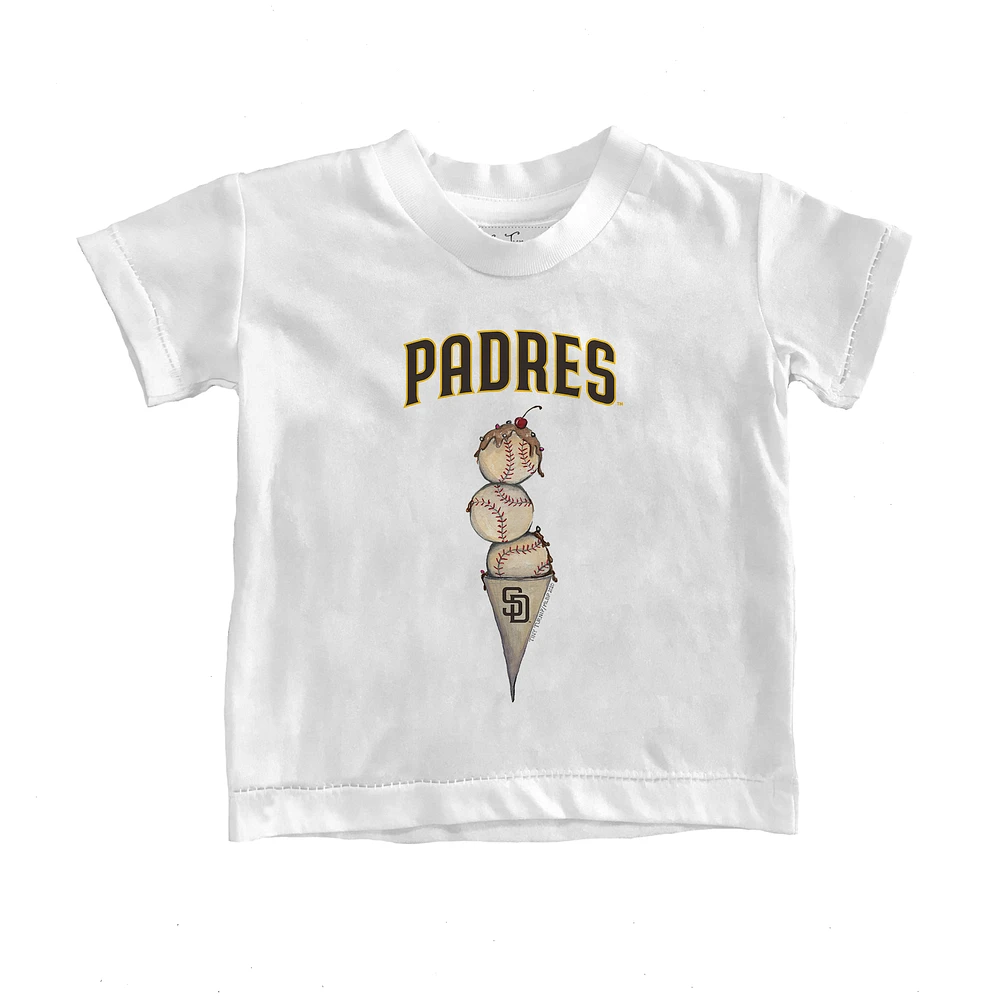 Infant Tiny Turnip White San Diego Padres Triple Scoop T-Shirt