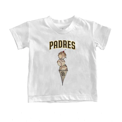Infant Tiny Turnip White San Diego Padres Triple Scoop T-Shirt