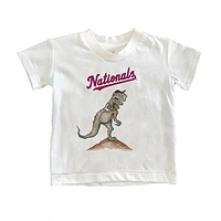 Toddler Tiny Turnip White Washington Nationals TT Rex T-Shirt