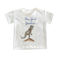 Toddler Tiny Turnip White New York Yankees TT Rex T-Shirt