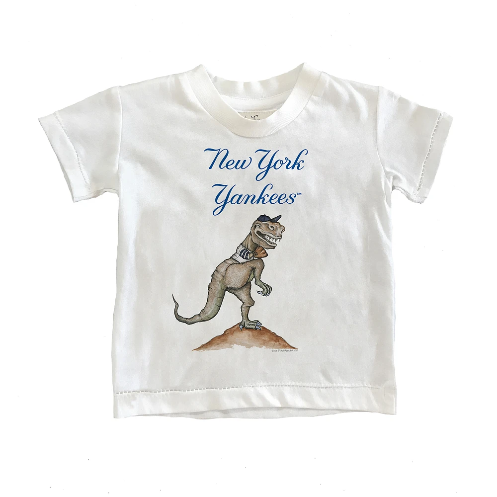 Toddler Tiny Turnip White New York Yankees TT Rex T-Shirt