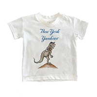 Toddler Tiny Turnip White New York Yankees TT Rex T-Shirt