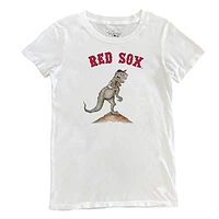 Women's Tiny Turnip White Boston Red Sox TT Rex T-Shirt