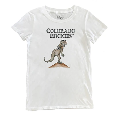 Women's Tiny Turnip White Colorado Rockies TT Rex T-Shirt