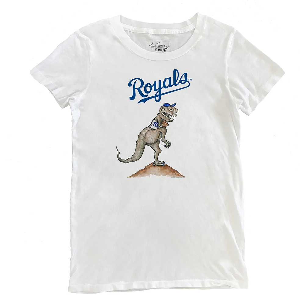 Women's Tiny Turnip White Kansas City Royals TT Rex T-Shirt