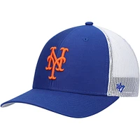 Men's '47 Royal/White New York Mets Primary Logo Trucker Snapback Hat