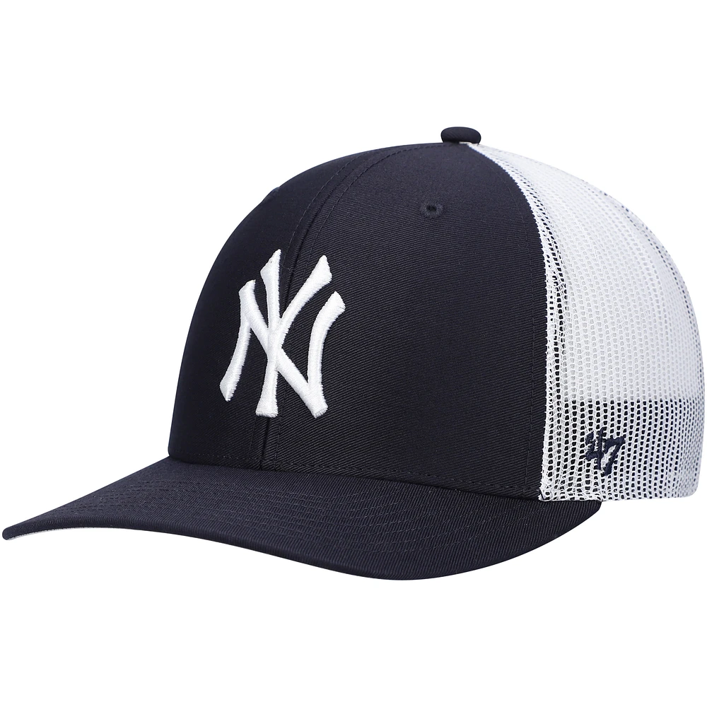 Men's '47 Navy/White New York Yankees Primary Logo Trucker Snapback Hat