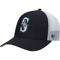 Men's '47 Navy/White Seattle Mariners Primary Logo Trucker Snapback Hat