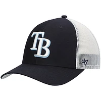 Men's '47 Navy/White Tampa Bay Rays Primary Logo Trucker Snapback Hat