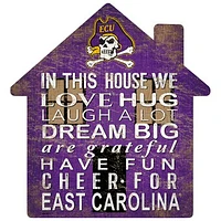 ECU Pirates 12'' Team House Sign