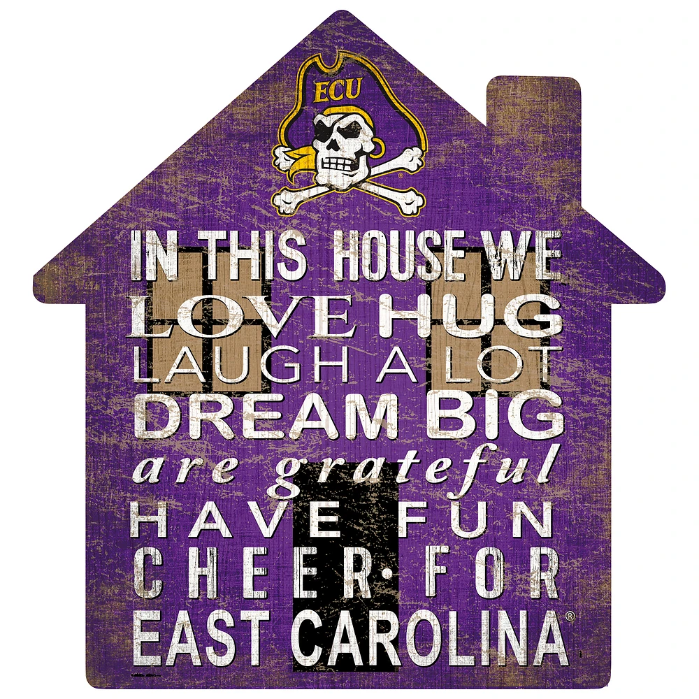 ECU Pirates 12'' Team House Sign