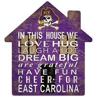 ECU Pirates 12'' Team House Sign