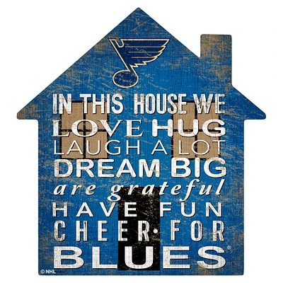 St. Louis Blues 12'' Team House Sign