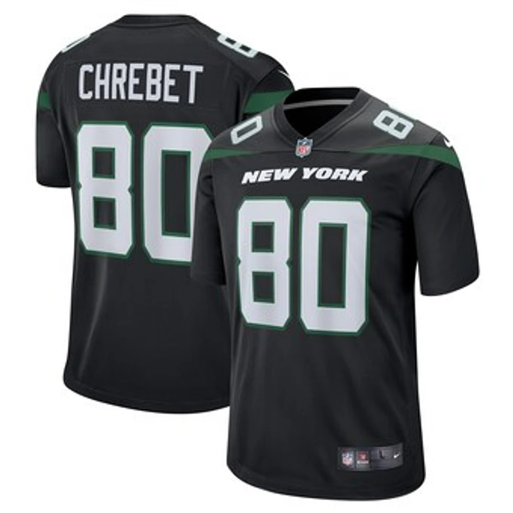 Men's Nike Wayne Chrebet Black New York Jets Retired Player Jersey