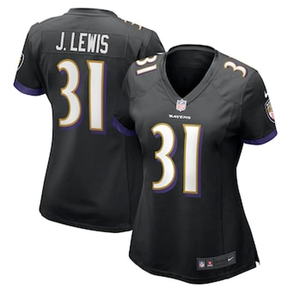 Women's Nike Jamal Lewis Black Baltimore Ravens Retired Player Jersey