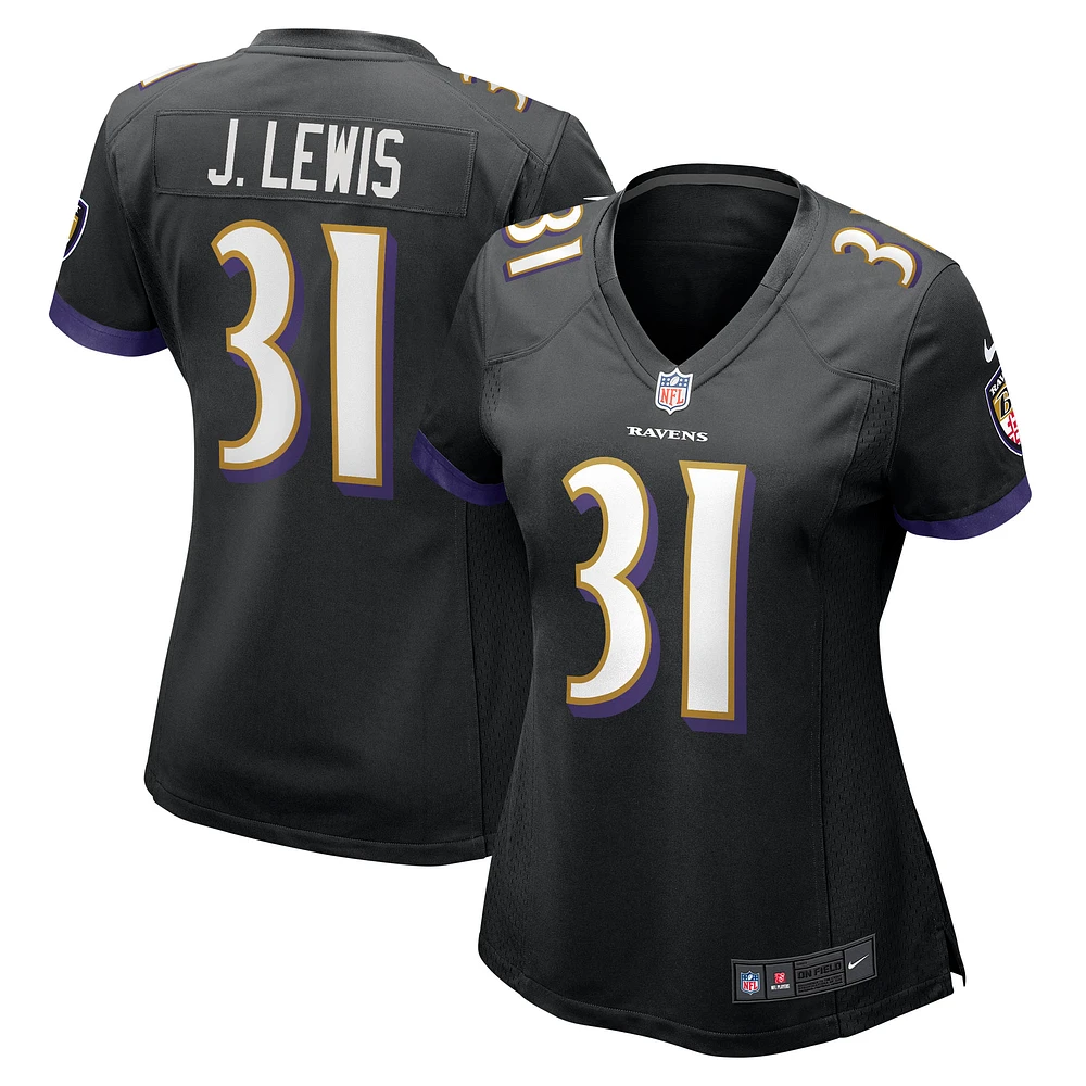 Women's Nike Jamal Lewis Black Baltimore Ravens Retired Player Jersey