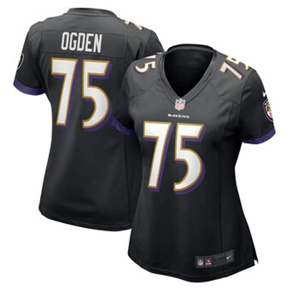 Women's Nike Jonathan Ogden Black Baltimore Ravens Retired Player Jersey