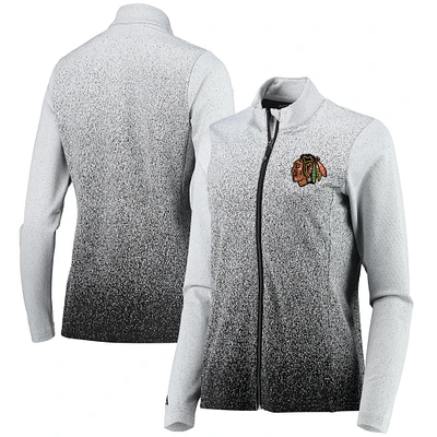 Women's Antigua White/Black Chicago Blackhawks Guide Desert Dry Full-Zip Jacket