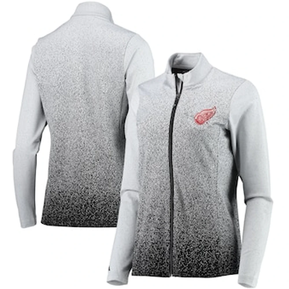 Women's Antigua White/Black Detroit Red Wings Guide Desert Dry Full-Zip Jacket