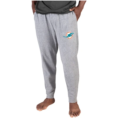 Men's Concepts Sport Gray Miami Dolphins Lightweight Jogger Sleep Pants