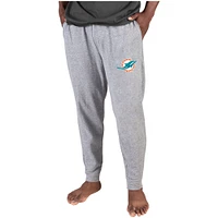 Men's Concepts Sport Gray Miami Dolphins Lightweight Jogger Sleep Pants