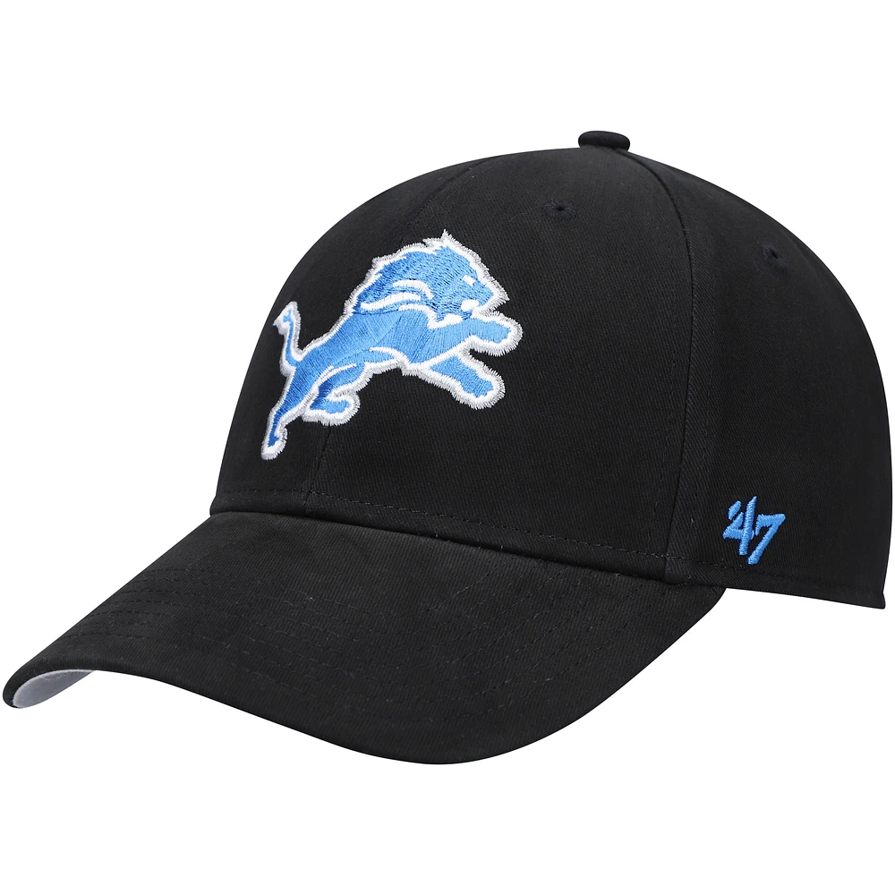 Youth '47 Black Detroit Lions Secondary MVP Adjustable Hat