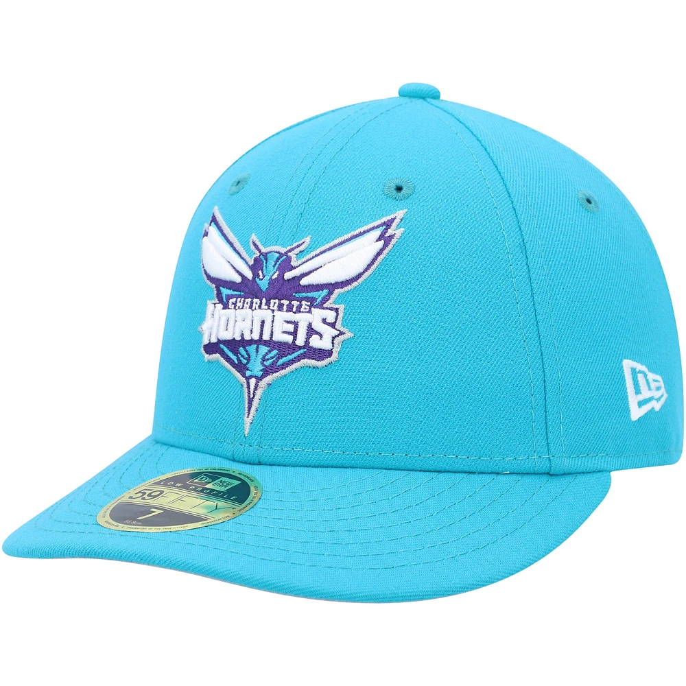 Men's New Era Teal Charlotte Hornets Team Low Profile 59FIFTY Fitted Hat