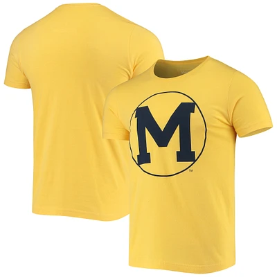 Men's Homefield Heathered Maize Michigan Wolverines Vintage Block M T-Shirt