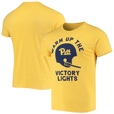 Men's Homefield Pitt Panthers Vintage Heathered GoldVictory Lights T-Shirt