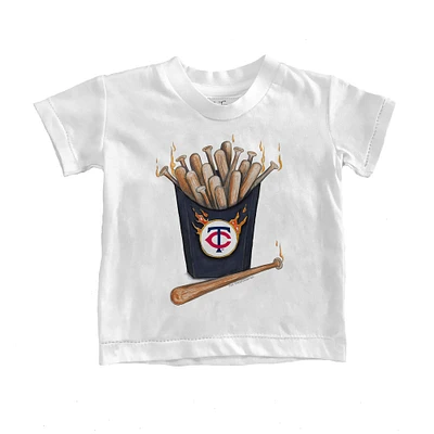 Infant Tiny Turnip White Minnesota Twins Hot Bats T-Shirt
