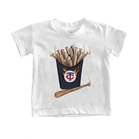 Infant Tiny Turnip White Minnesota Twins Hot Bats T-Shirt